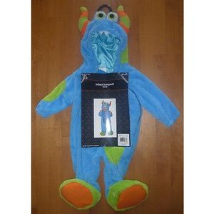 Baby Boys Girls Blue MONSTER Jumpsuit Halloween Costume Size 6 12 18 24 Mo NWT